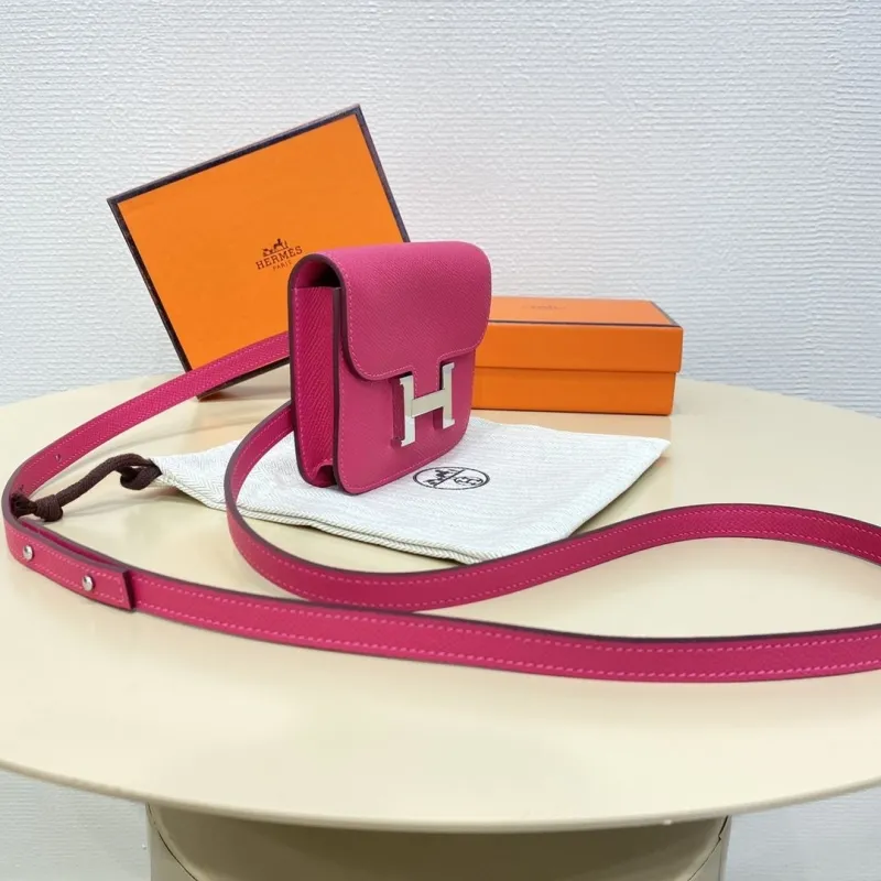 Alternative view of Hermes Pink Constance Crossbody Bag