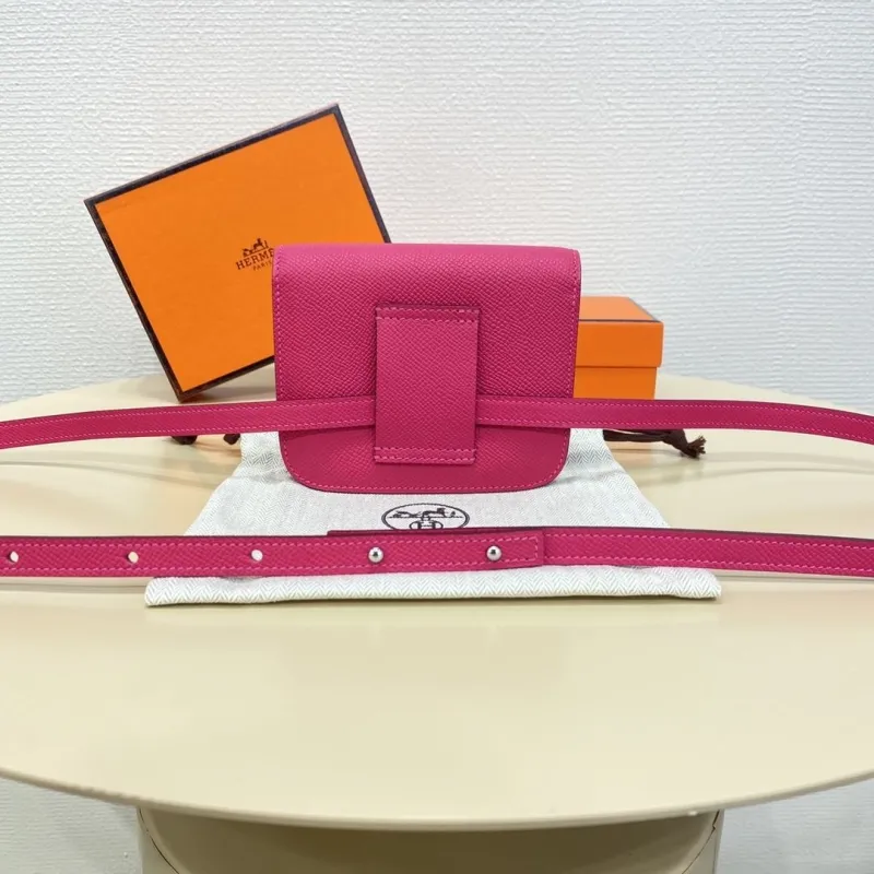 Hermes Pink Constance Crossbody Bag - Image 3