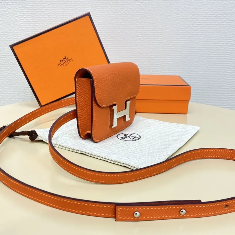 Alternative view of Hermes Orange Constance Crossbody Bag