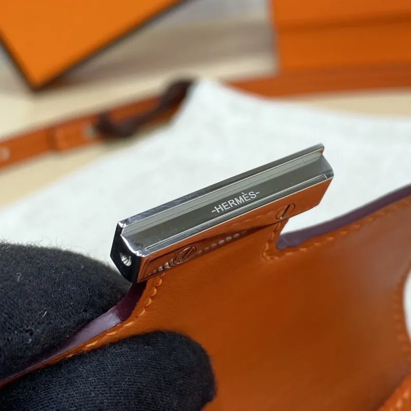 Hermes Orange Constance Crossbody Bag - Image 4