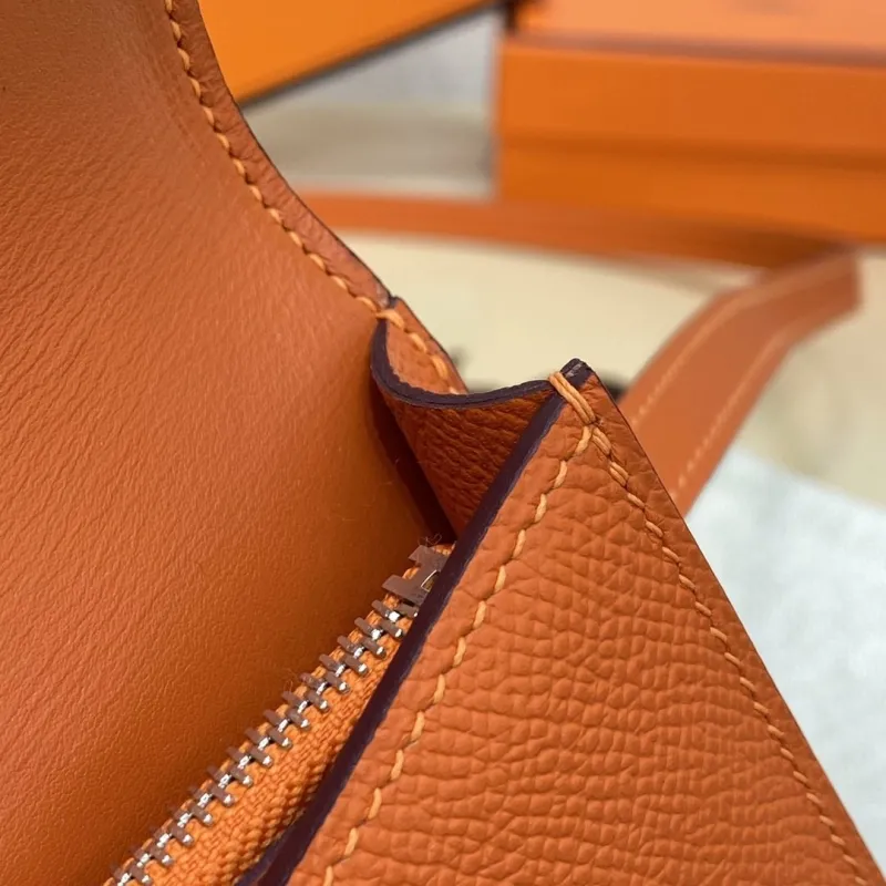 Hermes Orange Constance Crossbody Bag - Image 5