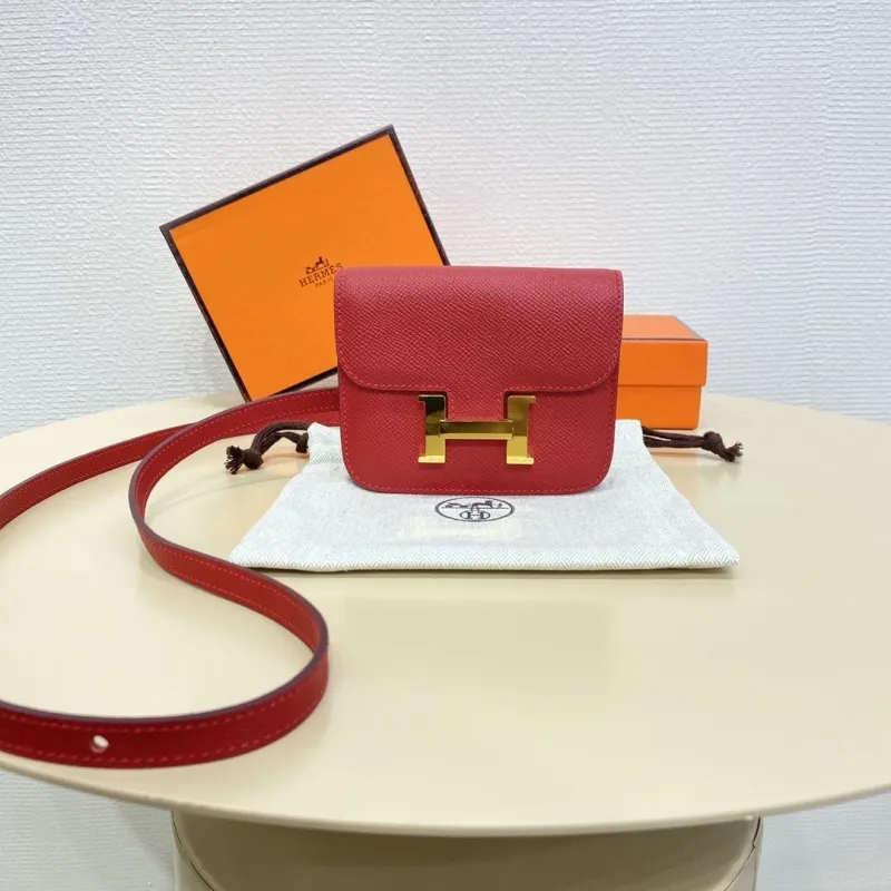 Hermes Red Constance Belt Bag 52
