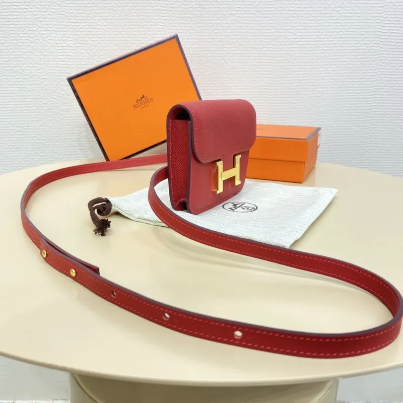 Alternative view of Hermes Red Constance Belt Bag 52