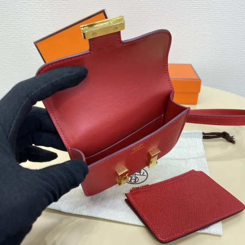 Hermes Red Constance Belt Bag 52 - Image 6