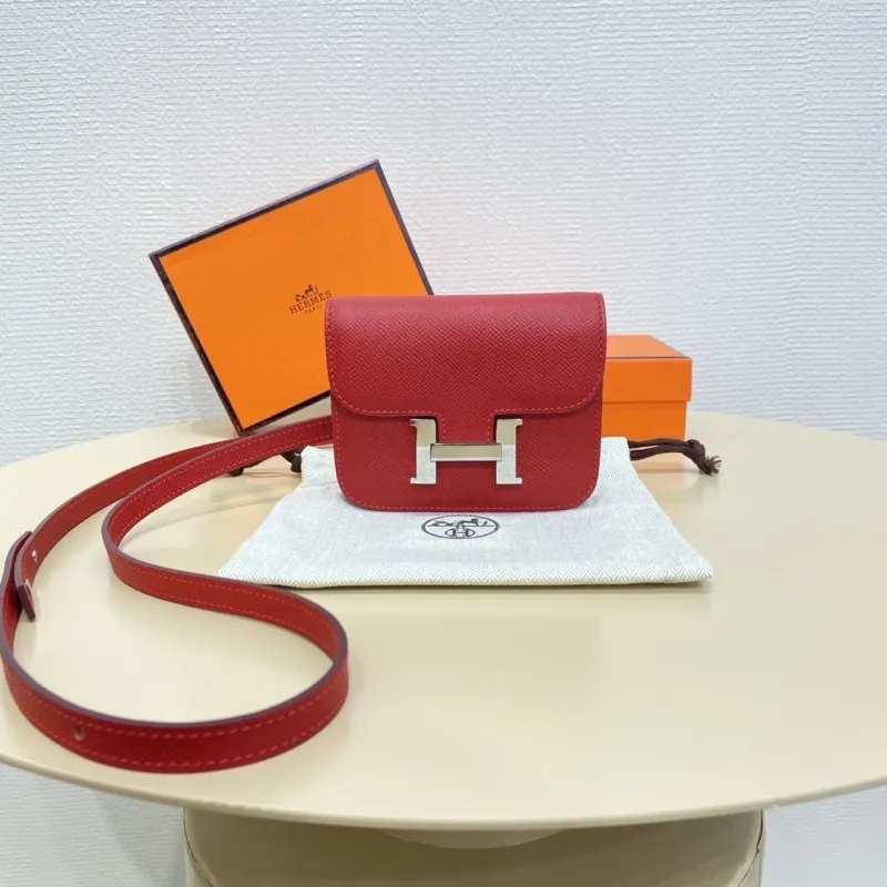 Hermes Red Constance Crossbody Bag 53