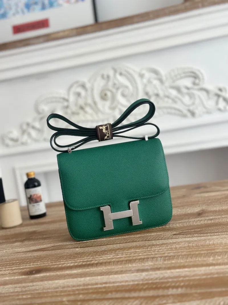 Hermes Green Constance Crossbody Bag
