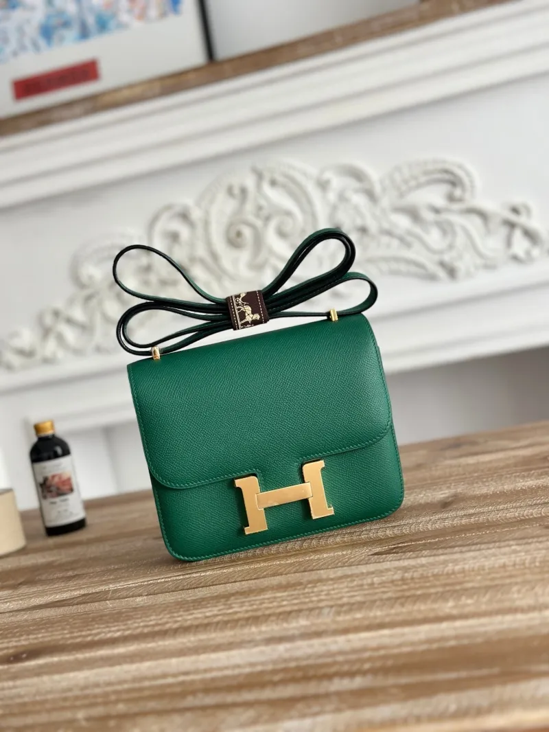 Hermes Constance Green Crossbody Bag