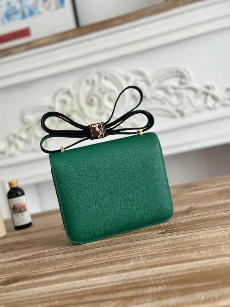 Alternative view of Hermes Constance Green Crossbody Bag
