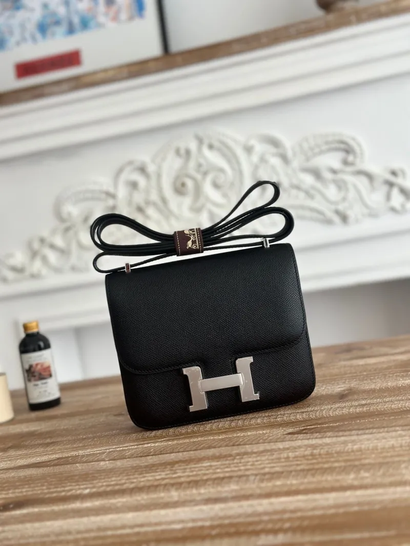 Hermes Black Constance Crossbody Bag