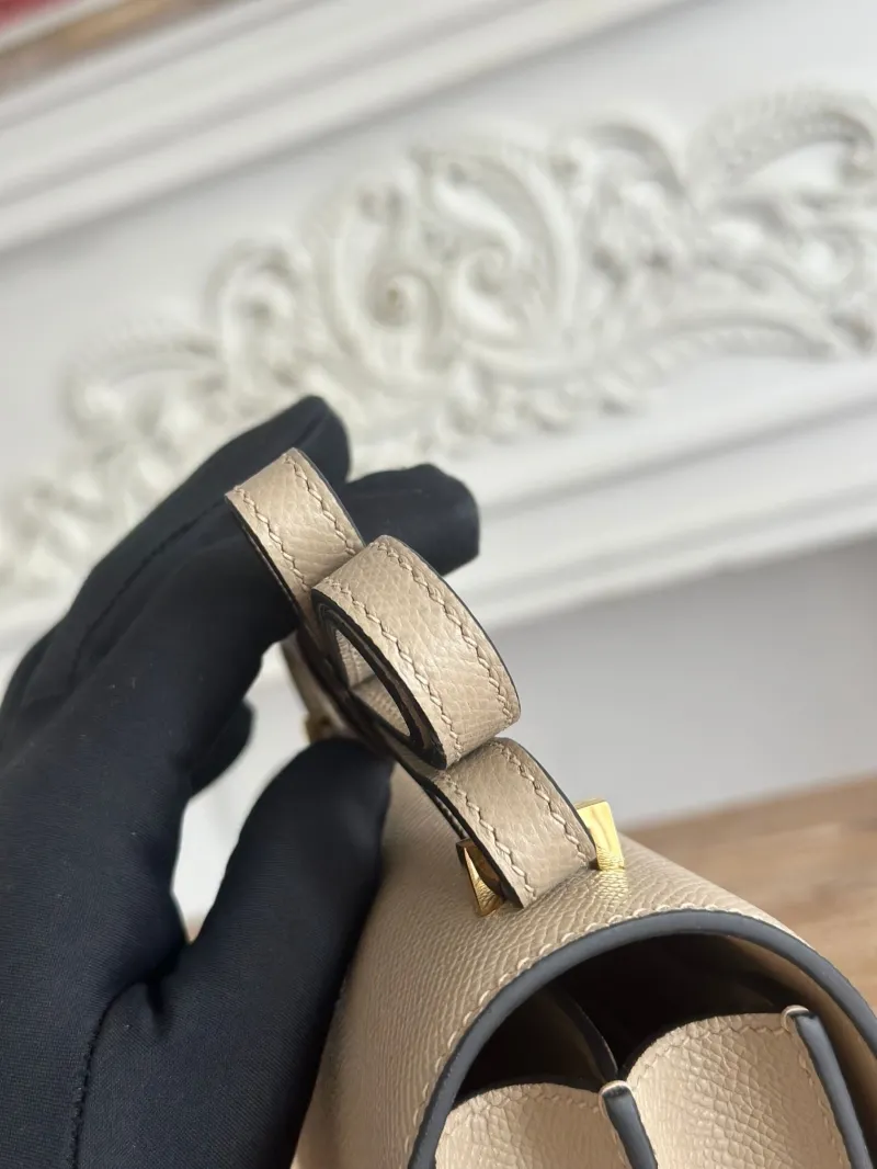 Hermes Constance Taupe Leather Crossbody Bag 61 - Image 5