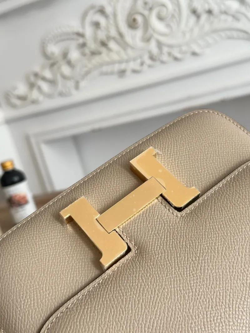 Hermes Constance Taupe Leather Crossbody Bag 61 - Image 6