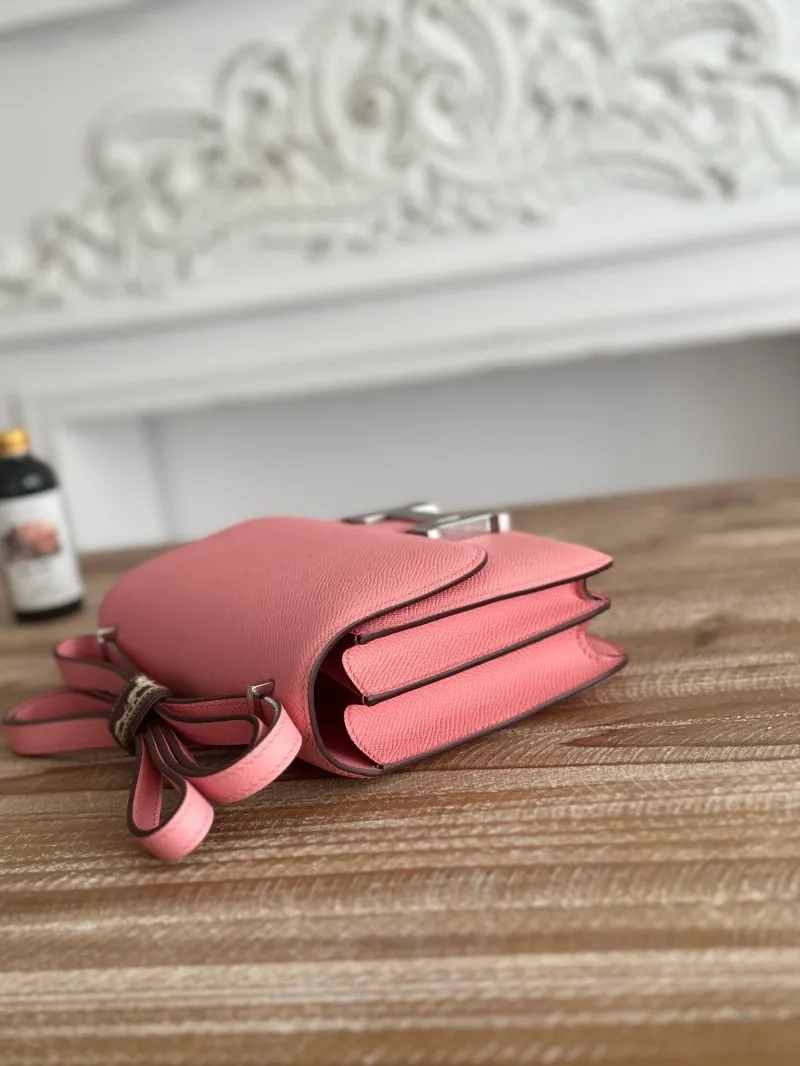 Alternative view of Hermes Pink Constance Crossbody Bag 63