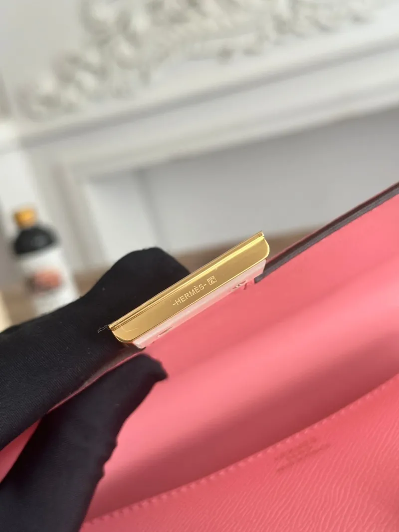 Hermes Constance Pink Leather Crossbody Bag - Image 6