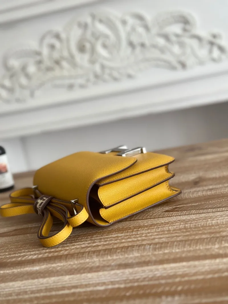 Alternative view of Hermes Yellow Constance Crossbody Bag