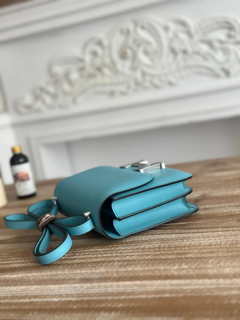 Alternative view of Hermes Turquoise Constance Crossbody Bag 67