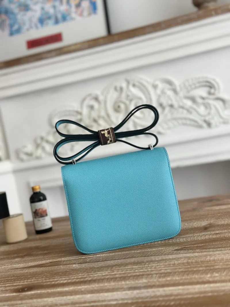 Hermes Turquoise Constance Crossbody Bag 67 - Image 3