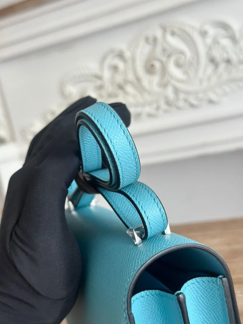 Hermes Turquoise Constance Crossbody Bag 67 - Image 4