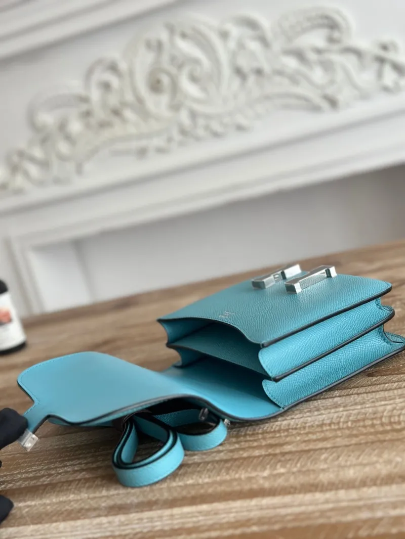 Hermes Turquoise Constance Crossbody Bag 67 - Image 5