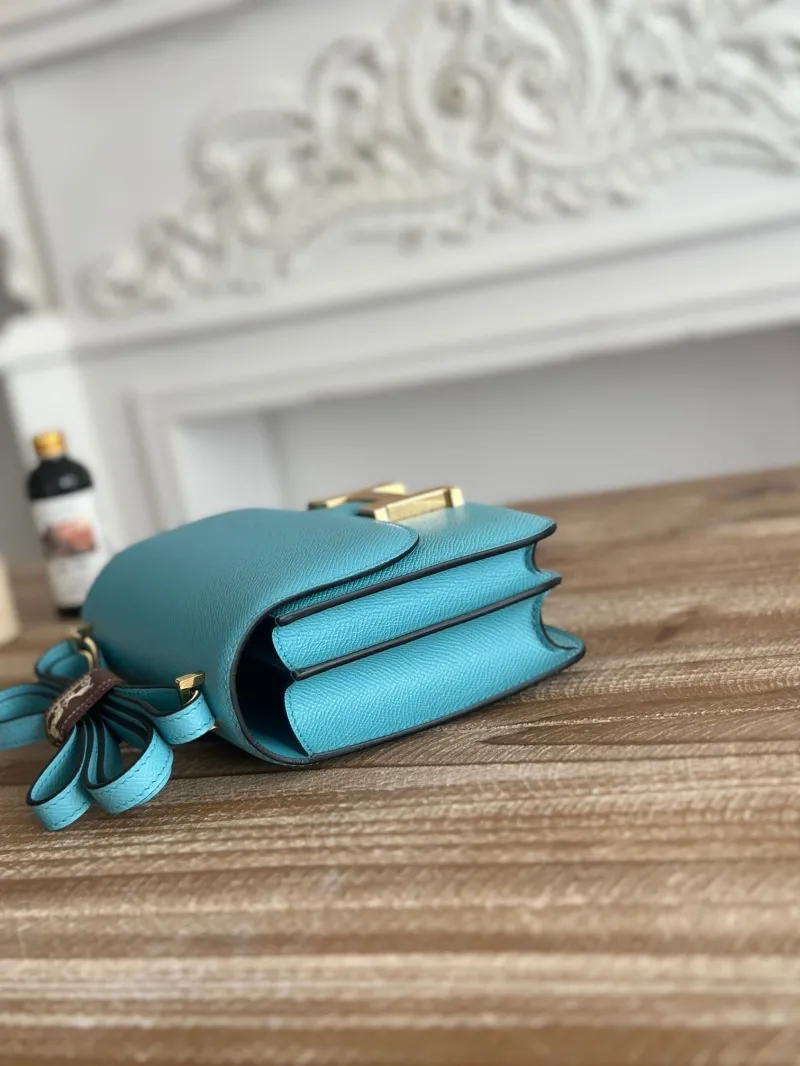 Alternative view of Hermes Turquoise Constance Crossbody Bag 68