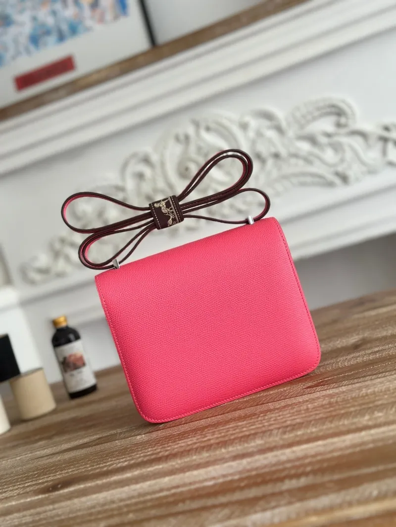 Hermes Constance Hot Pink Crossbody Bag - Image 3