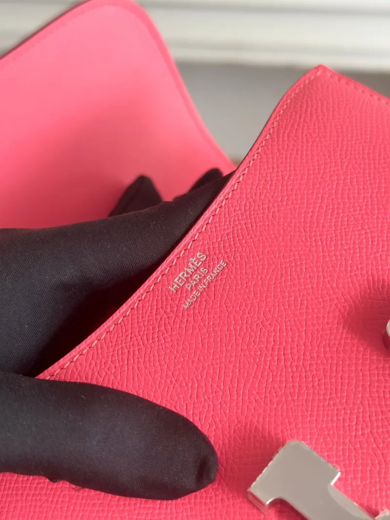 Hermes Constance Hot Pink Crossbody Bag - Image 7