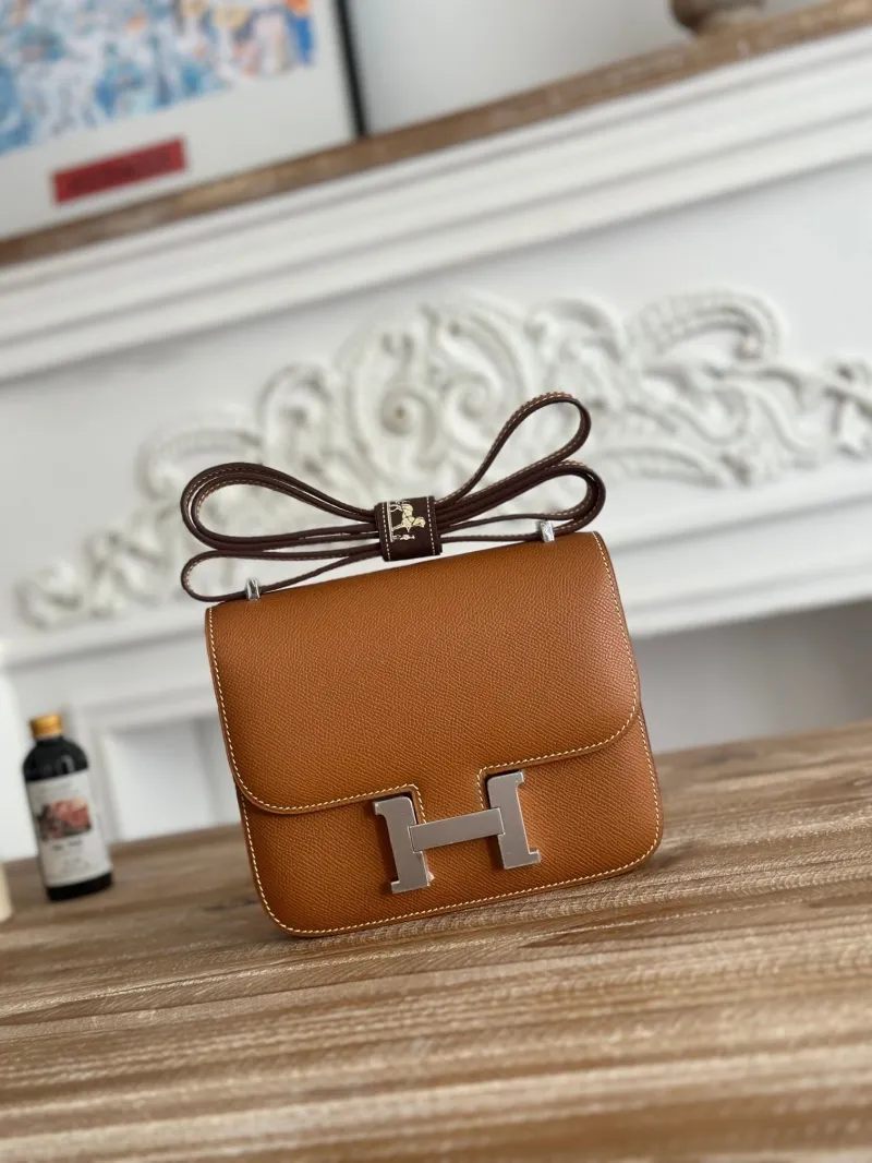 Hermes Brown Constance Crossbody Bag