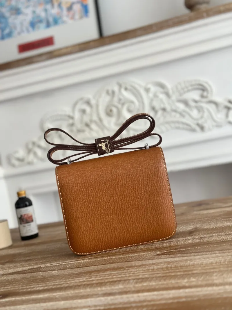 Hermes Brown Constance Crossbody Bag - Image 3
