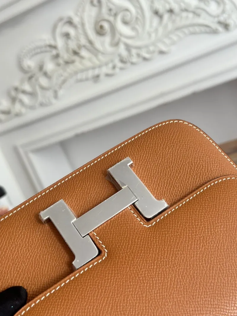 Hermes Brown Constance Crossbody Bag - Image 4