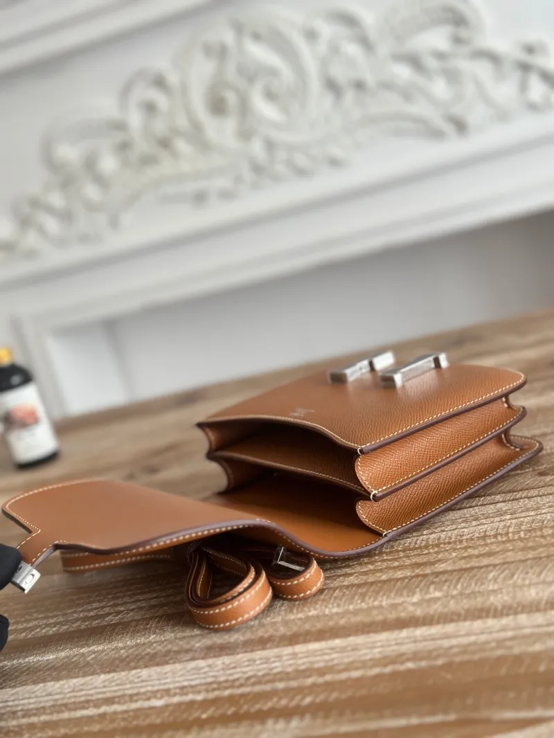 Hermes Brown Constance Crossbody Bag - Image 5