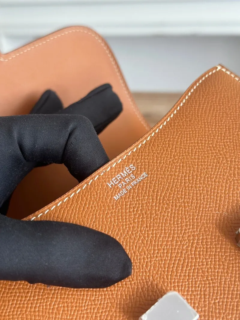 Hermes Brown Constance Crossbody Bag - Image 8