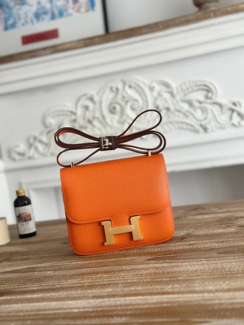 Hermes Constance Orange Crossbody Bag