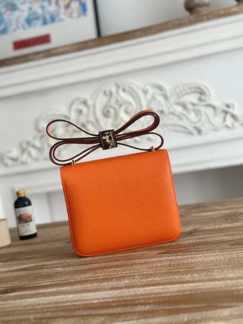 Hermes Constance Orange Crossbody Bag - Image 3