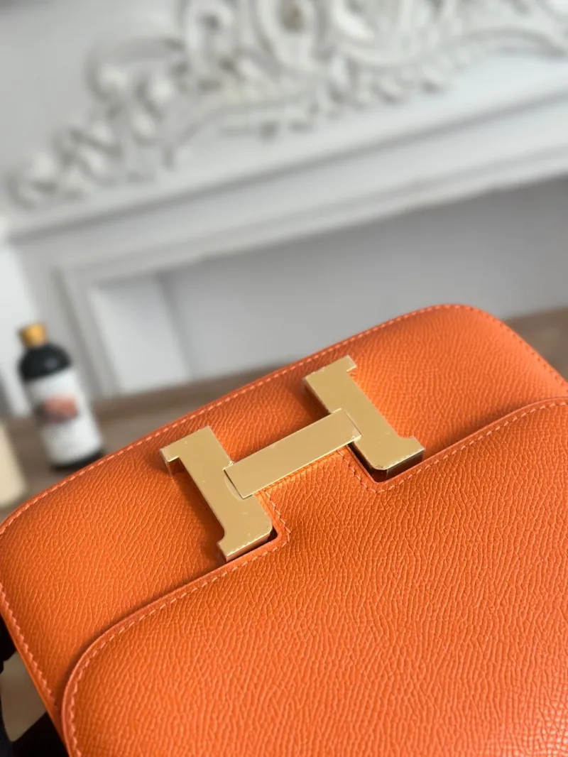 Hermes Constance Orange Crossbody Bag - Image 5