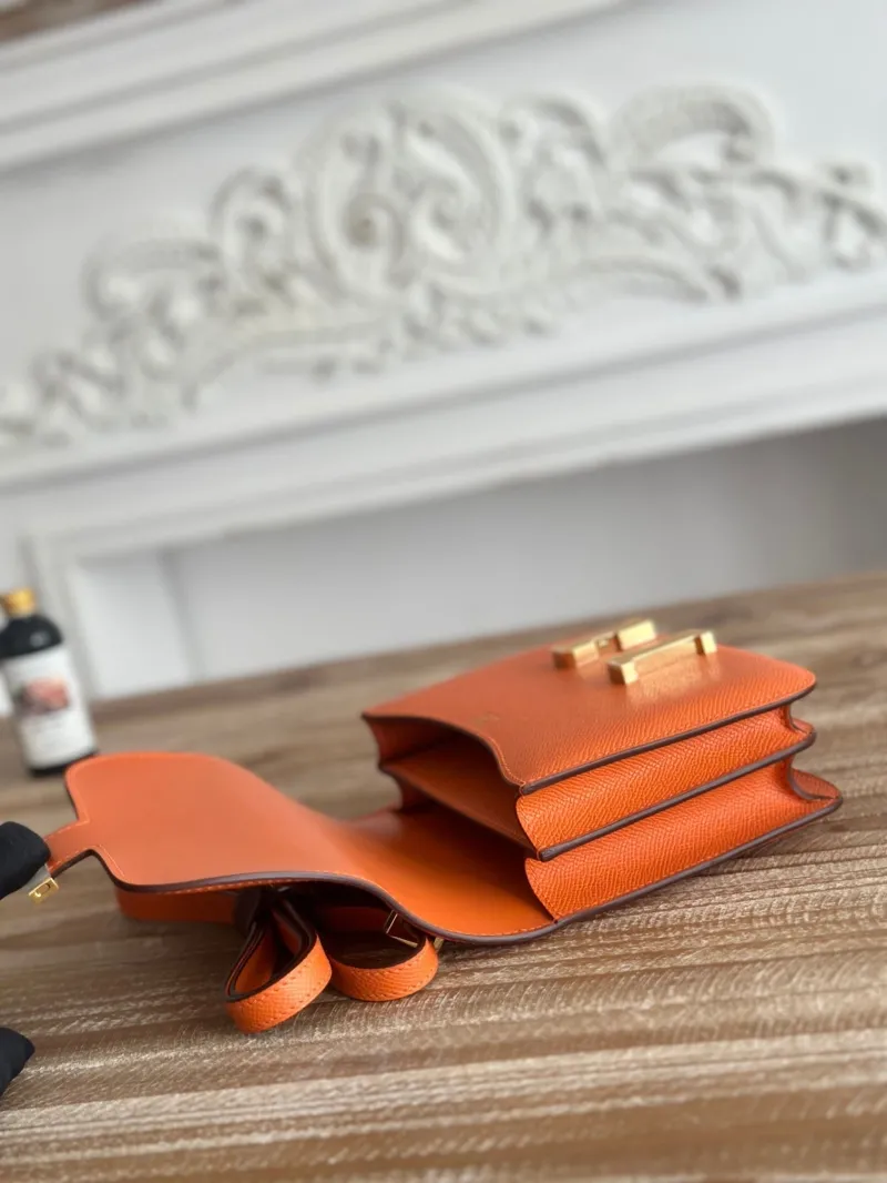 Hermes Constance Orange Crossbody Bag - Image 6
