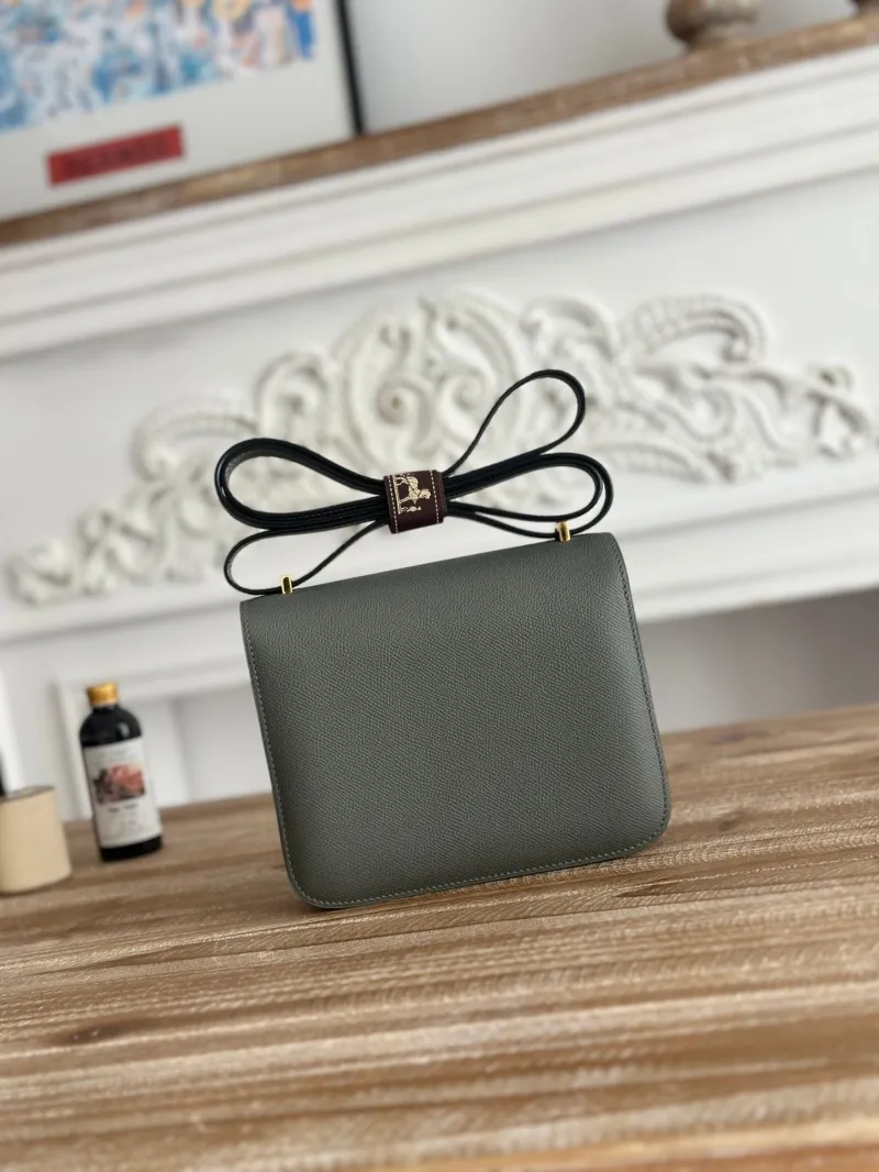 Hermes Gray Constance Crossbody Bag - Image 3