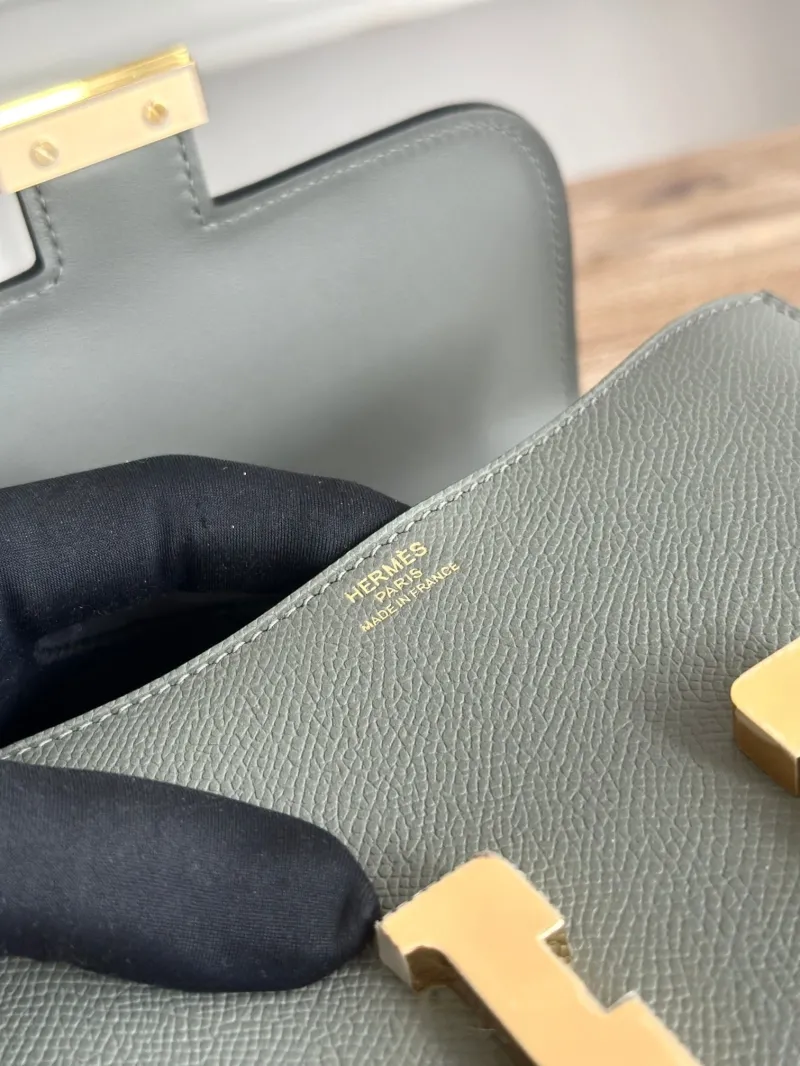 Hermes Gray Constance Crossbody Bag - Image 7