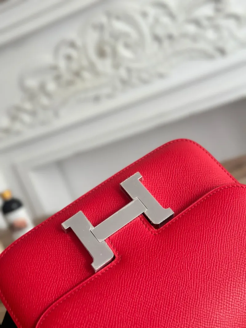 Hermes Red Constance Crossbody Bag 76 - Image 5