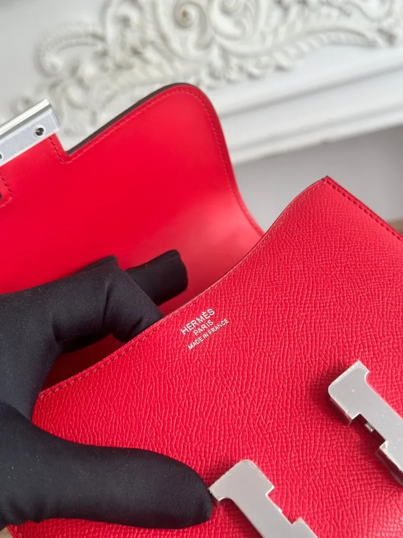 Hermes Red Constance Crossbody Bag 76 - Image 7