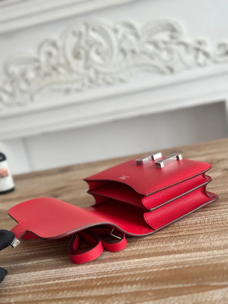 Hermes Red Constance Crossbody Bag 76 - Image 8