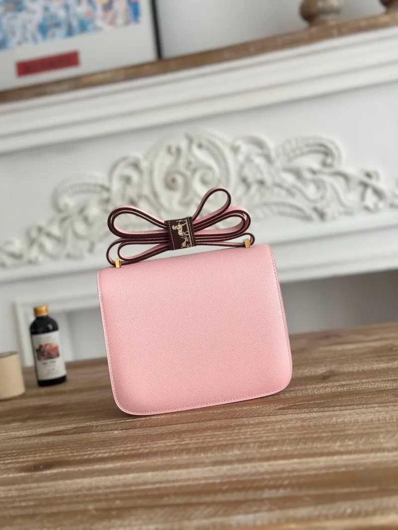 Hermes Constance Pink Crossbody Bag - Image 3