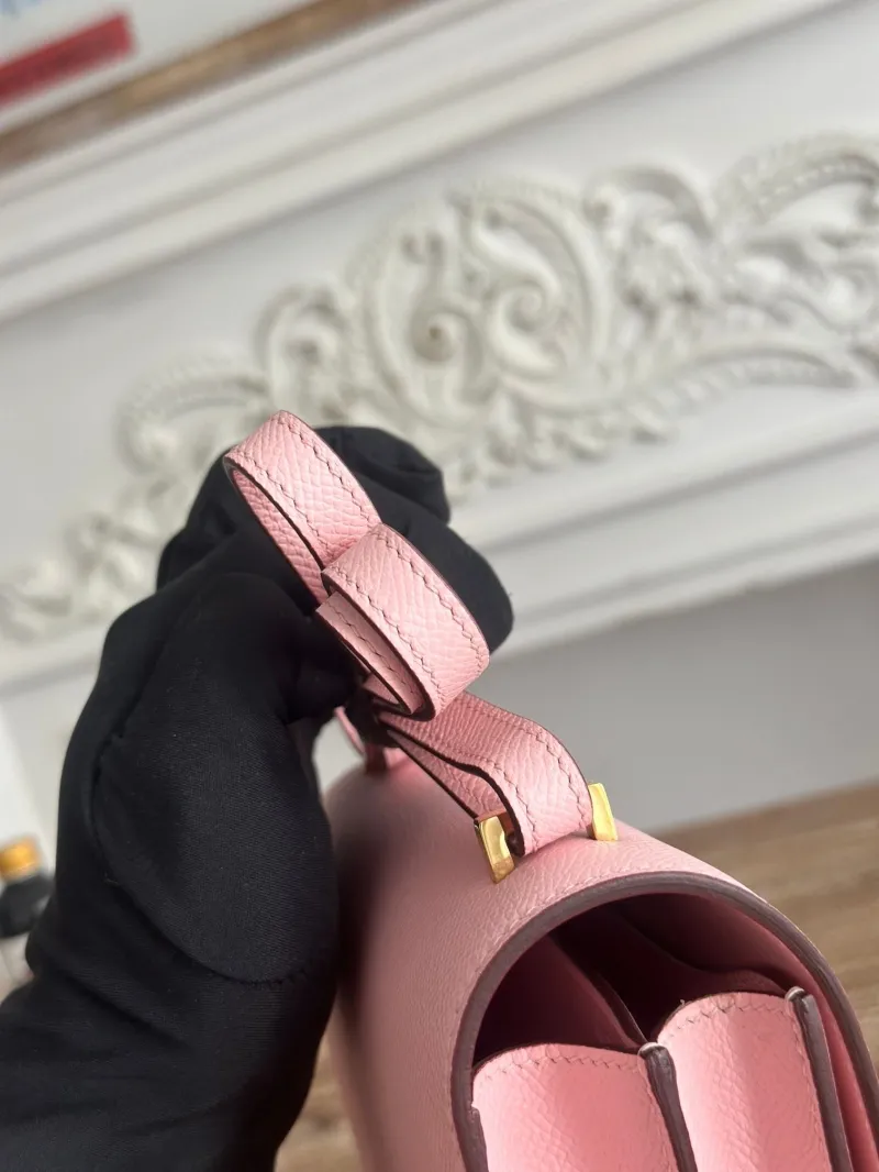 Hermes Constance Pink Crossbody Bag - Image 5