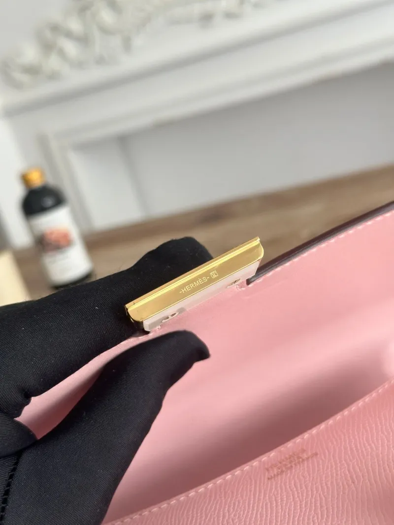 Hermes Constance Pink Crossbody Bag - Image 6