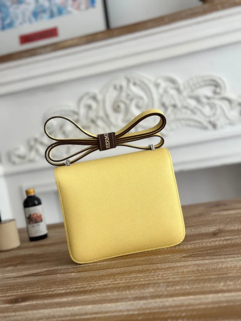 Alternative view of Hermes Yellow Constance Crossbody Bag