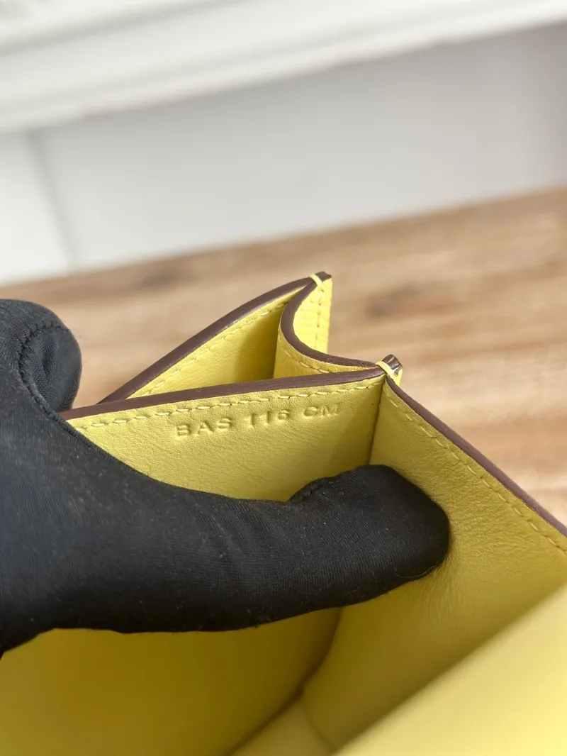 Hermes Yellow Constance Crossbody Bag - Image 8