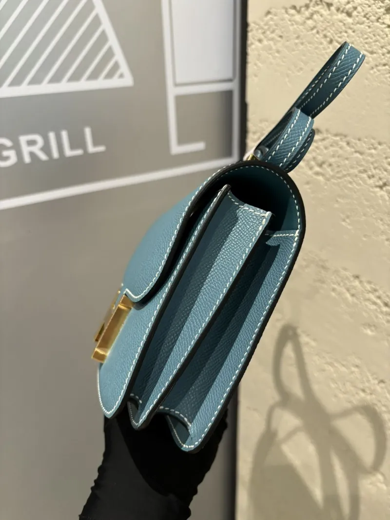 Hermes Constance Blue Crossbody Bag 118 - Image 3