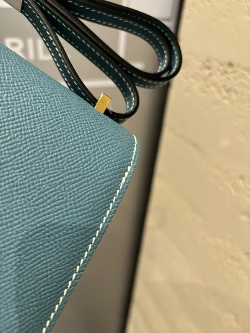 Hermes Constance Blue Crossbody Bag 118 - Image 5