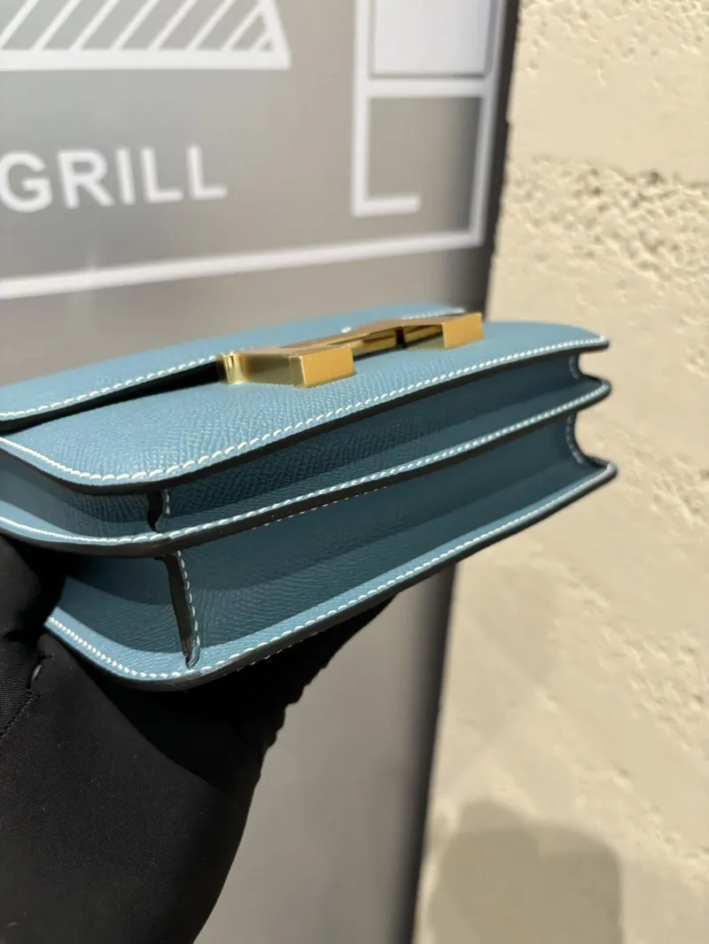 Hermes Constance Blue Crossbody Bag 118 - Image 7