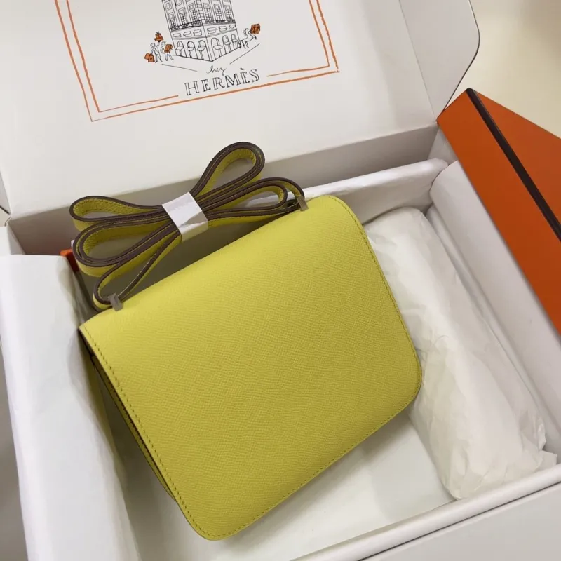 Hermes Yellow Constance Crossbody Bag 121 - Image 3