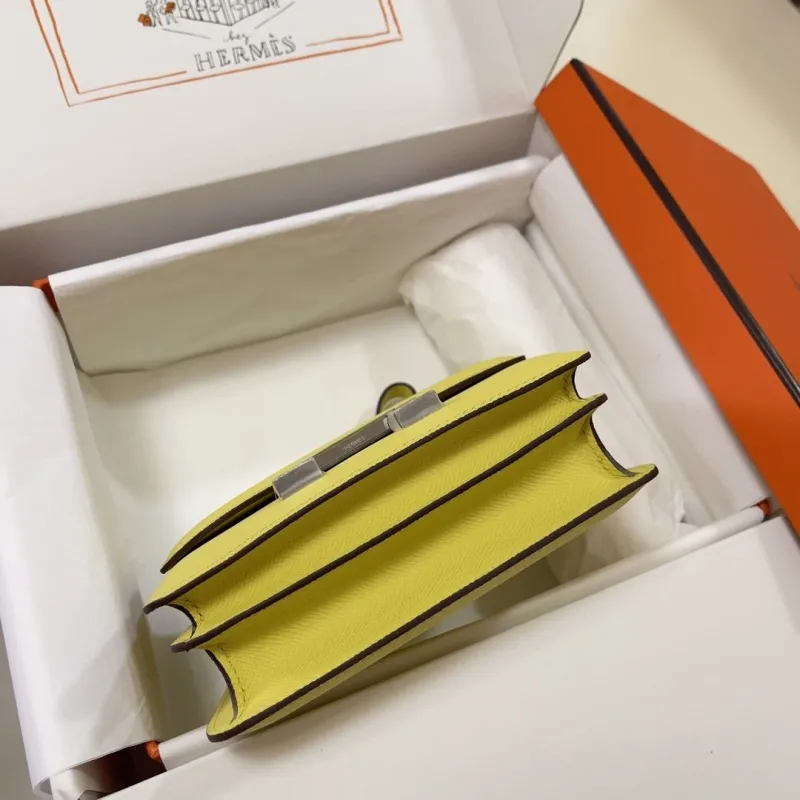Hermes Yellow Constance Crossbody Bag 121 - Image 6