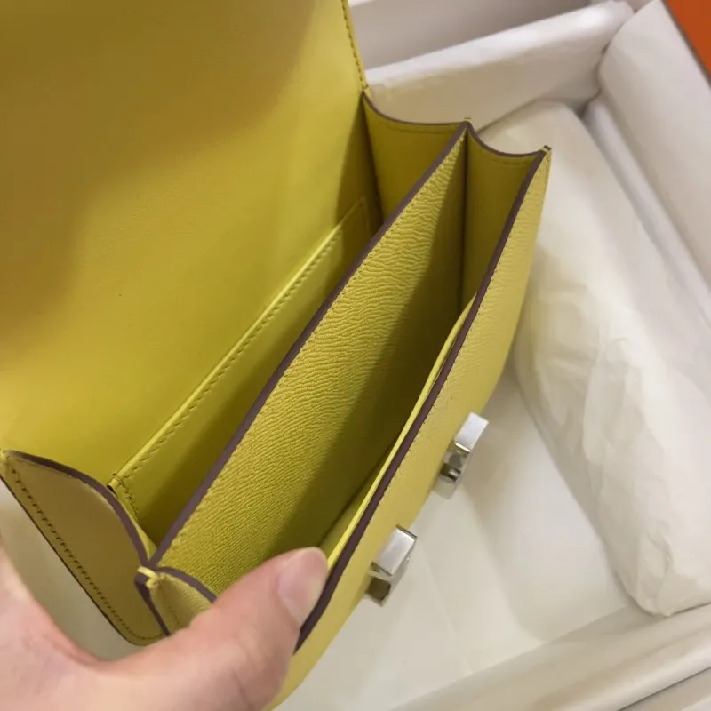 Hermes Yellow Constance Crossbody Bag 121 - Image 8